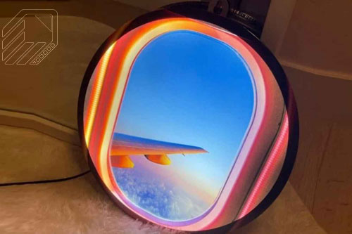 لامپ هایی به شکل منظره پنجره هواپیما